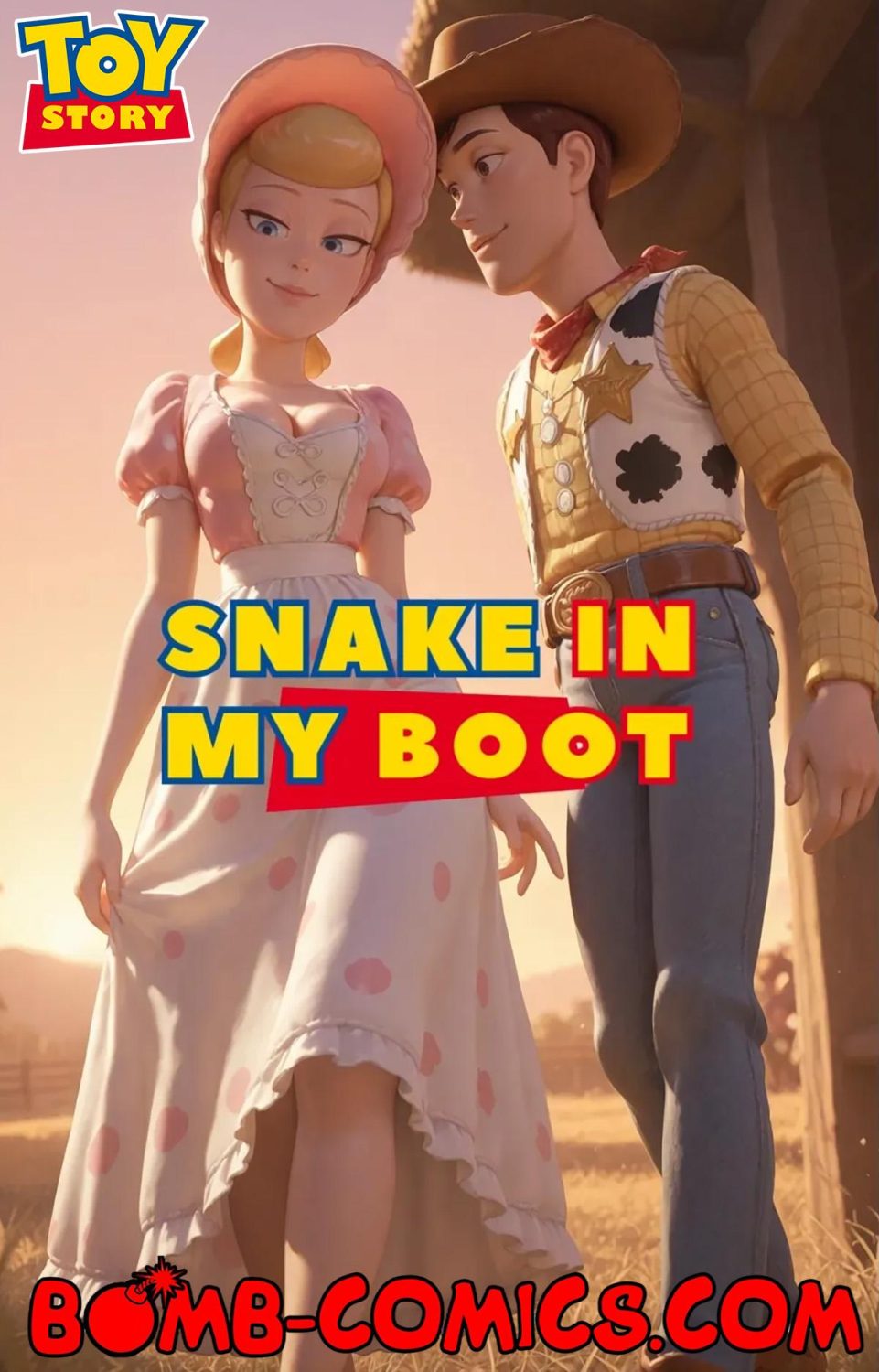 Porn comic Toy Story. Snake in my boot.